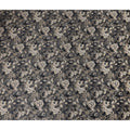 Smoke Grey Floral Cotton Satin Fabric