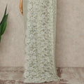 Green French Chantilly Lace Saree with bead work and sequins