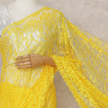 Sunflower Yellow French Chantilly Lace Saree 5.5m
