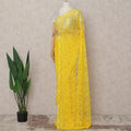 Sunflower Yellow French Chantilly Lace Saree 5.5m