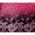 Raven Black Ombre Paisley Border Fabric