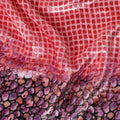 Soft Blush Pink Floral Border Fabric