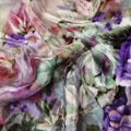 Antique Rose Floral Bouquet Synthetic Blended Velvet Fabric