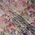 Antique Rose Floral Bouquet Synthetic Blended Velvet Fabric