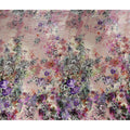 Antique Rose Floral Bouquet Synthetic Blended Velvet Fabric
