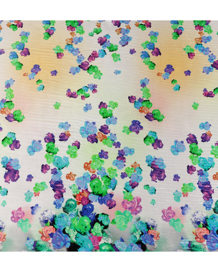 Pastel Multicolor Ombre Floral Fabric