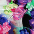 Blush Pink Ombre Floral Synthetic Blended Velvet Fabric