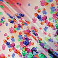 Blush Pink Ombre Floral Synthetic Blended Velvet Fabric