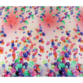 Blush Pink Ombre Floral Synthetic Blended Velvet Fabric