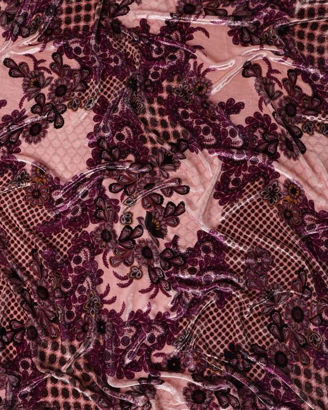 Rose Blush Pink Paisley Floral Fabric