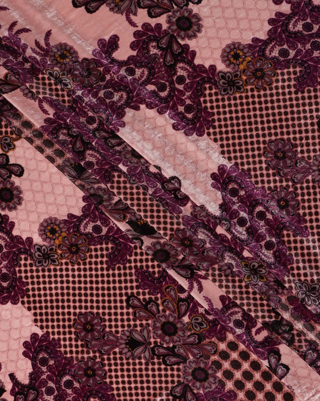 Rose Blush Pink Paisley Floral Fabric