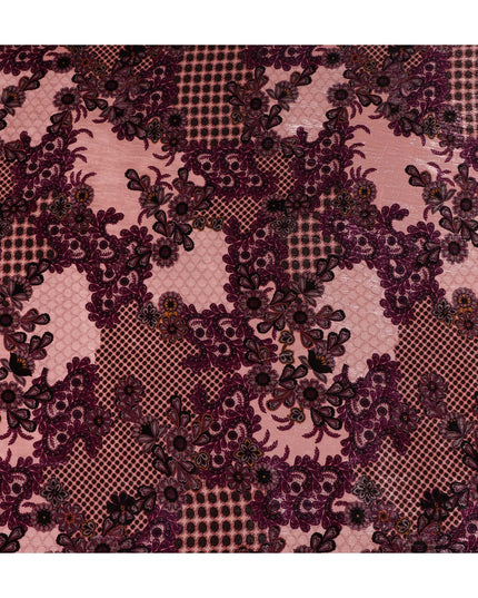 Rose Blush Pink Paisley Floral Fabric