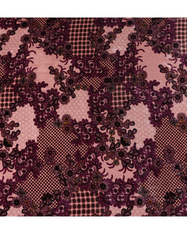Rose Blush Pink Paisley Floral Fabric