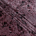 Dusty Mauve Tonal Rose Synthetic Blended Velvet Fabric