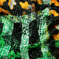Emerald Green Animal Print Synthetic Blended Velvet Fabric