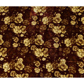 Burgundy Red Tonal Rose Synthetic Blended Velvet Fabric