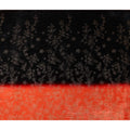 Onyx Black Ombre Floral Synthetic Blended Velvet Fabric