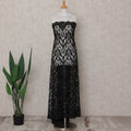 Black Geometric Tulle Fabric 140cm Korea