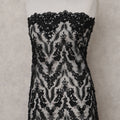 Black Geometric Tulle Fabric 140cm Korea