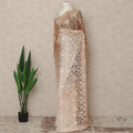 Beige Ivory Ombre French Chantilly Lace Saree 5.5 Meters Length 110 Cms Width Premium Floral Lace Fabric Soft Sheer Elegant Draping Party Wear Saree Fabric France Origin-D28680 Regal Fabrics