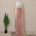 Blush Pink Ivory Ombre French Chantilly Lace Saree 5.5 Meters Length 110 Cms Width Premium Floral Lace Fabric Soft Sheer Elegant Draping Party Wear Saree Fabric France Origin-D28688 Regal Fabrics
