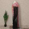 Pink Black Ombre French Chantilly Lace Saree 5.5 Meters Length 110 Cms Width Premium Floral Lace Fabric Soft Sheer Elegant Draping Party Wear Saree Fabric France Origin-D28676 Regal Fabrics