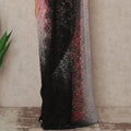 Pink Black Ombre French Chantilly Lace Saree 5.5 Meters Length 110 Cms Width Premium Floral Lace Fabric Soft Sheer Elegant Draping Party Wear Saree Fabric France Origin-D28676 Regal Fabrics