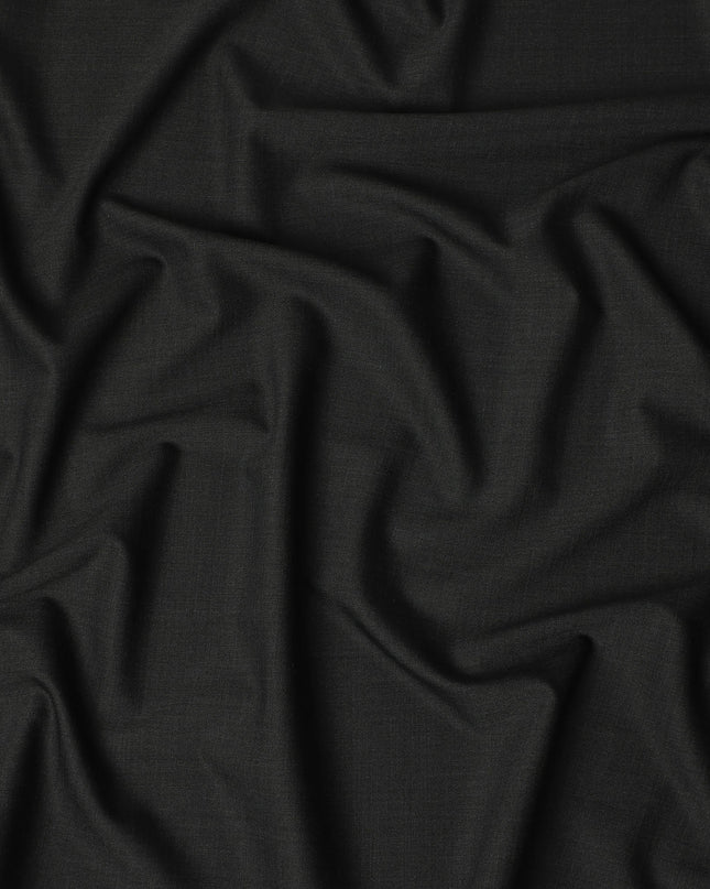 Charcoal Grey Premium Blended Poly Wool Suiting Fabric 150 Cm Width Durable Breathable Soft Finish Wrinkle Resistant Material For Suits Blazers Trousers Formal Tailoring Fabric Made In India-D28829 Regal Fabrics