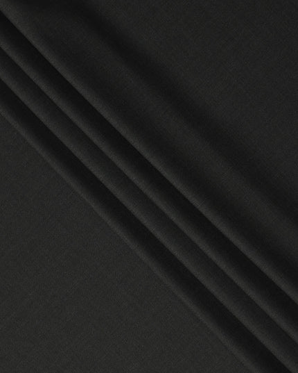 Charcoal Grey Premium Blended Poly Wool Suiting Fabric 150 Cm Width Durable Breathable Soft Finish Wrinkle Resistant Material For Suits Blazers Trousers Formal Tailoring Fabric Made In India-D28829 Regal Fabrics