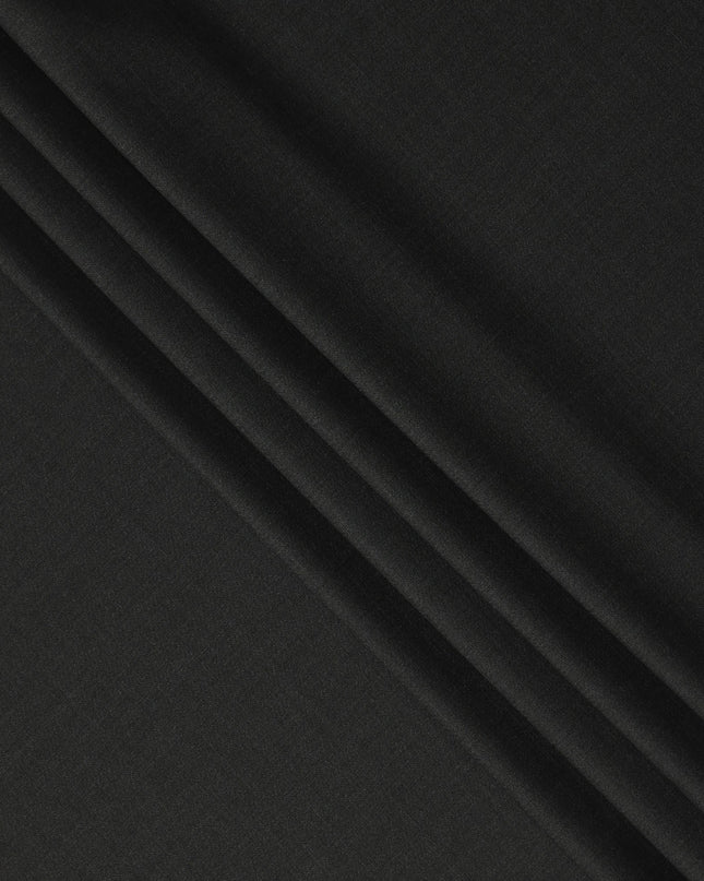 Charcoal Grey Premium Blended Poly Wool Suiting Fabric 150 Cm Width Durable Breathable Soft Finish Wrinkle Resistant Material For Suits Blazers Trousers Formal Tailoring Fabric Made In India-D28829 Regal Fabrics