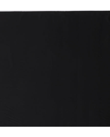 Jet Black Wool Blend Suiting Fabric 150cm
