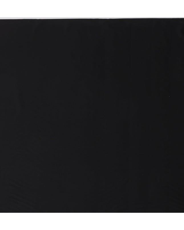 Jet Black Wool Blend Suiting Fabric 150cm