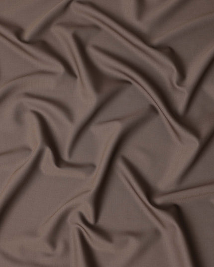 Taupe Brown Premium Blended Poly Wool Suiting Fabric 150 Cm Width Durable Breathable Soft Finish Wrinkle Resistant Material For Suits Blazers Trousers Formal Tailoring Fabric Made In India-D28838 Regal Fabrics