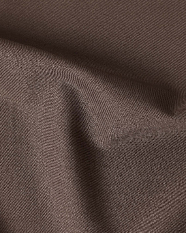 Taupe Brown Premium Blended Poly Wool Suiting Fabric 150 Cm Width Durable Breathable Soft Finish Wrinkle Resistant Material For Suits Blazers Trousers Formal Tailoring Fabric Made In India-D28838 Regal Fabrics