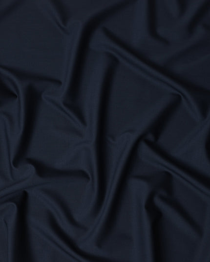 Navy Blue Premium Blended Poly Wool Suiting Fabric 150 Cm Width Durable Breathable Soft Finish Wrinkle Resistant Material For Suits Blazers Trousers Formal Tailoring Fabric Made In India-D28846 Regal Fabrics