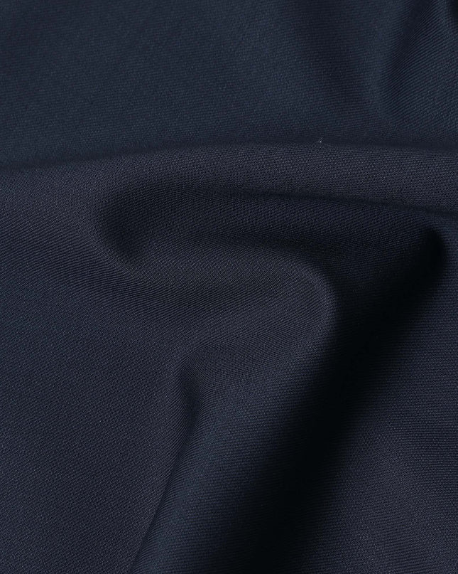 Navy Blue Premium Blended Poly Wool Suiting Fabric 150 Cm Width Durable Breathable Soft Finish Wrinkle Resistant Material For Suits Blazers Trousers Formal Tailoring Fabric Made In India-D28846 Regal Fabrics