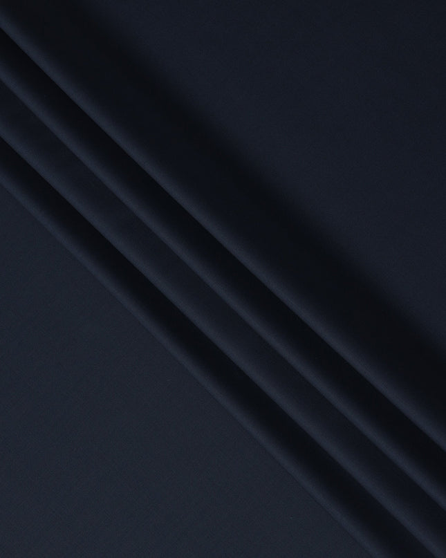 Navy Blue Premium Blended Poly Wool Suiting Fabric 150 Cm Width Durable Breathable Soft Finish Wrinkle Resistant Material For Suits Blazers Trousers Formal Tailoring Fabric Made In India-D28846 Regal Fabrics