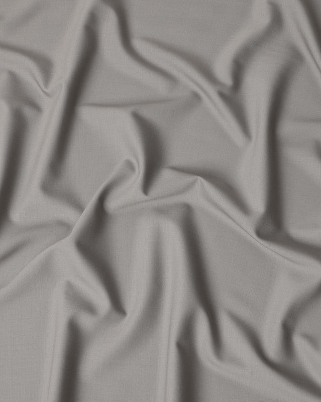 Light Grey Premium Blended Poly Wool Suiting Fabric 150 Cm Width Durable Breathable Soft Finish Wrinkle Resistant Material For Suits Blazers Trousers Formal Tailoring Fabric Made In India-D28832 Regal Fabrics