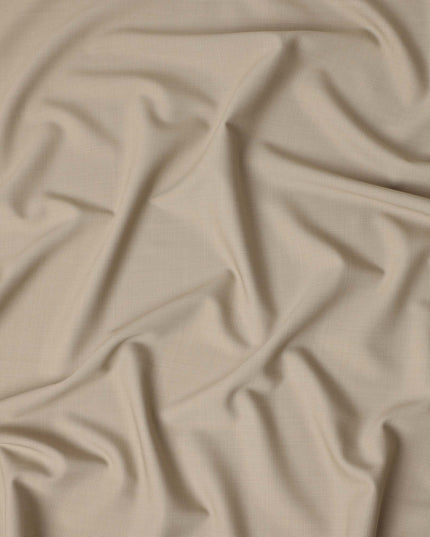 Ivory Beige Premium Blended Poly Wool Suiting Fabric 150 Cm Width Durable Breathable Soft Finish Wrinkle Resistant Material For Suits Blazers Trousers Formal Tailoring Fabric Made In India-D28849 Regal Fabrics