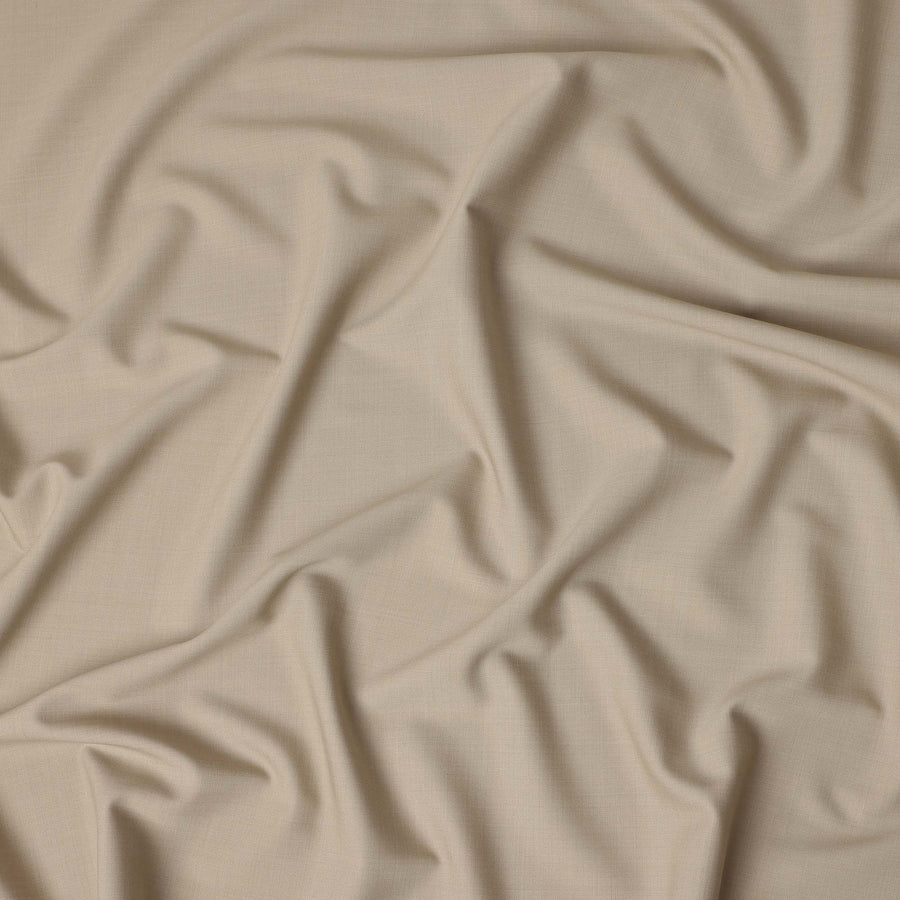 Ivory Beige Premium Blended Poly Wool Suiting Fabric 150 Cm Width Durable Breathable Soft Finish Wrinkle Resistant Material For Suits Blazers Trousers Formal Tailoring Fabric Made In India-D28849 Regal Fabrics