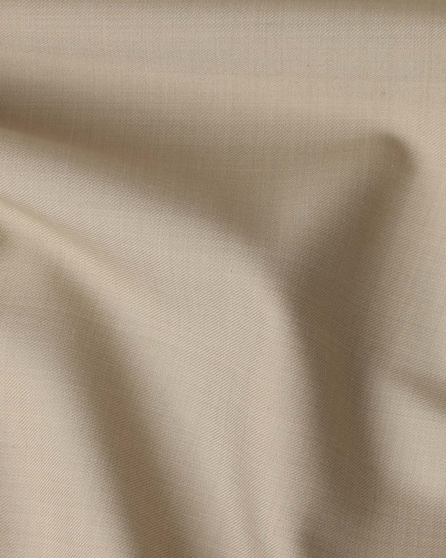 Ivory Beige Premium Blended Poly Wool Suiting Fabric 150 Cm Width Durable Breathable Soft Finish Wrinkle Resistant Material For Suits Blazers Trousers Formal Tailoring Fabric Made In India-D28849 Regal Fabrics