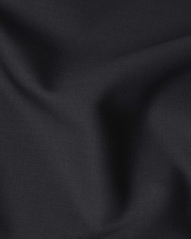 Charcoal Black Premium Blended Poly Wool Suiting Fabric 150 Cm Width Durable Breathable Soft Finish Wrinkle Resistant Material For Suits Blazers Trousers Formal Tailoring Fabric Made In India-D28847 Regal Fabrics