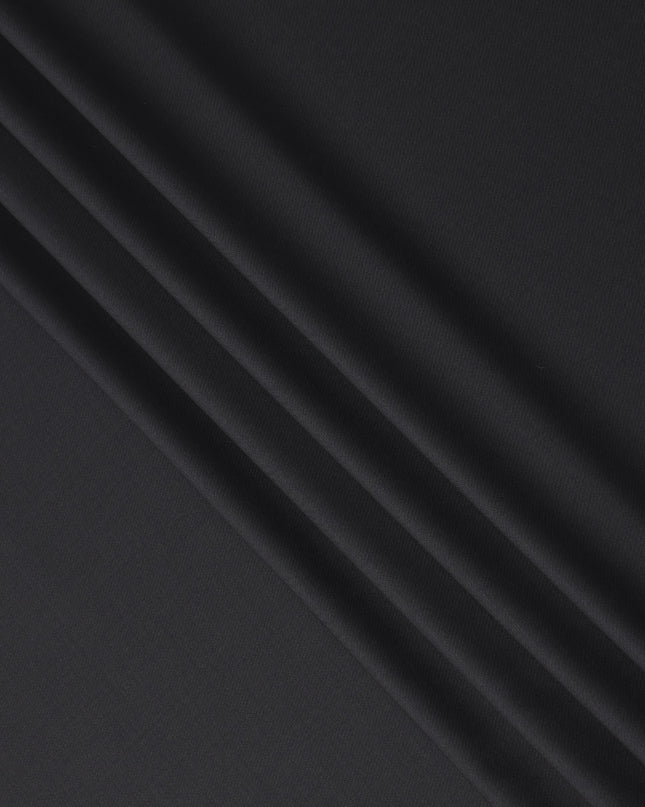 Charcoal Black Premium Blended Poly Wool Suiting Fabric 150 Cm Width Durable Breathable Soft Finish Wrinkle Resistant Material For Suits Blazers Trousers Formal Tailoring Fabric Made In India-D28847 Regal Fabrics