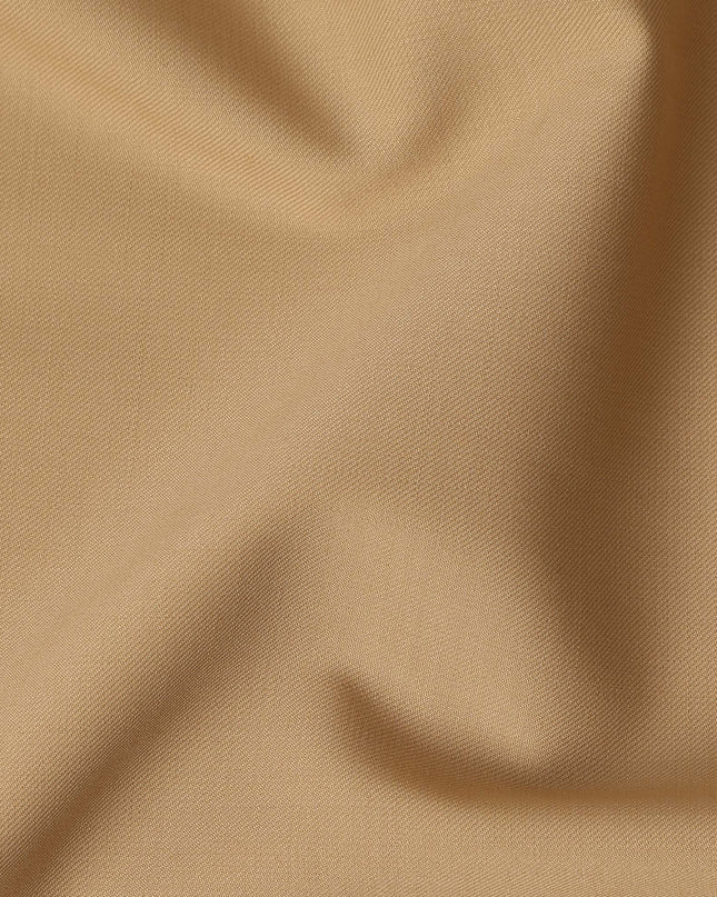 Camel Beige Premium Blended Poly Wool Suiting Fabric 150 Cm Width Durable Breathable Soft Finish Wrinkle Resistant Material For Suits Blazers Trousers Formal Tailoring Fabric Made In India-D28842 Regal Fabrics