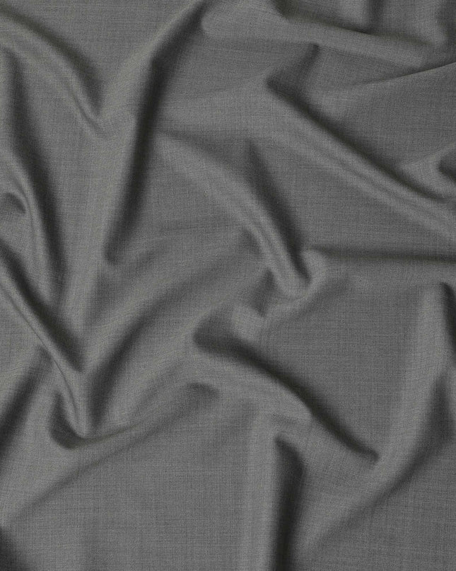 Ash Grey Premium Blended Poly Wool Suiting Fabric 150 Cm Width Durable Breathable Soft Finish Wrinkle Resistant Material For Suits Blazers Trousers Formal Tailoring Fabric Made In India-D28837 Regal Fabrics