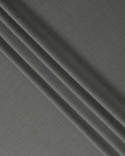 Ash Grey Premium Blended Poly Wool Suiting Fabric 150 Cm Width Durable Breathable Soft Finish Wrinkle Resistant Material For Suits Blazers Trousers Formal Tailoring Fabric Made In India-D28837 Regal Fabrics