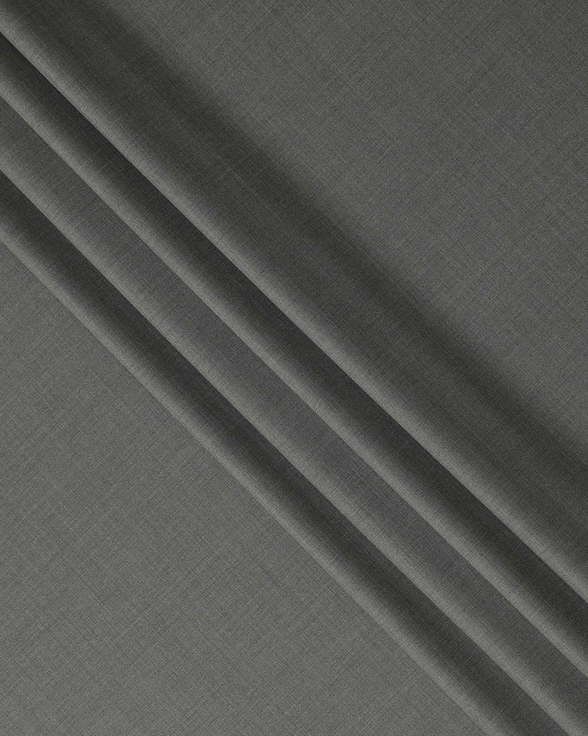 Ash Grey Premium Blended Poly Wool Suiting Fabric 150 Cm Width Durable Breathable Soft Finish Wrinkle Resistant Material For Suits Blazers Trousers Formal Tailoring Fabric Made In India-D28837 Regal Fabrics