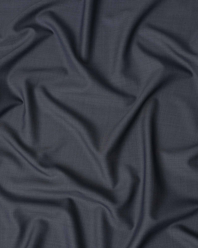 Dark Slate Blue Premium Blended Poly Wool Suiting Fabric 150 Cm Width Durable Breathable Soft Finish Wrinkle Resistant Material For Suits Blazers Trousers Formal Tailoring Fabric Made In India-D28848 Regal Fabrics