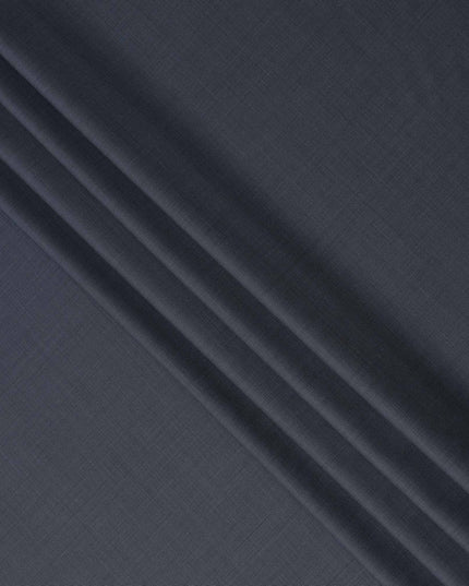 Dark Slate Blue Premium Blended Poly Wool Suiting Fabric 150 Cm Width Durable Breathable Soft Finish Wrinkle Resistant Material For Suits Blazers Trousers Formal Tailoring Fabric Made In India-D28848 Regal Fabrics