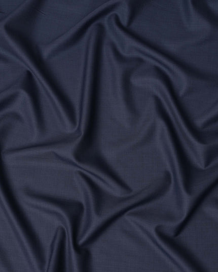 Midnight Navy Blue Premium Blended Poly Wool Suiting Fabric 150 Cm Width Durable Breathable Soft Finish Wrinkle Resistant Material For Suits Blazers Trousers Formal Tailoring Fabric Made In India-D28850 Regal Fabrics